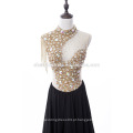 New Design Sexy Backless One Shoulder Evening Dress Crystal Tassel Party Dress